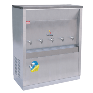 Water cooler 5 faucets stainless steel plumbed type