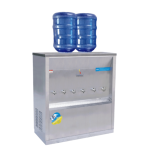 Cold water dispenser 6 taps inverted bottle